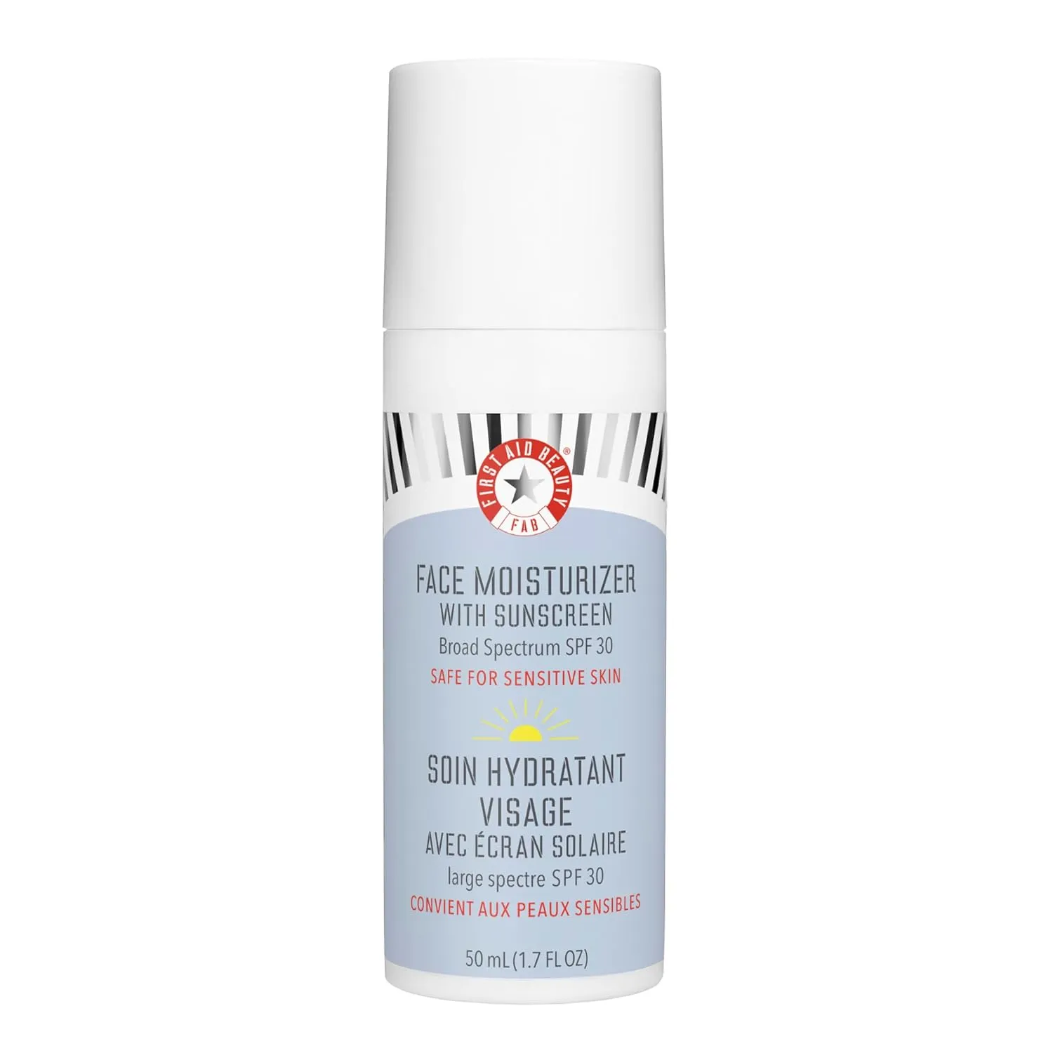 First Aid Beauty Ultra Repair Face Moisturizer with Sunscreen, SPF 30 – 2-in-1 Sun Protection   Daily Hydration – 1.7 oz
