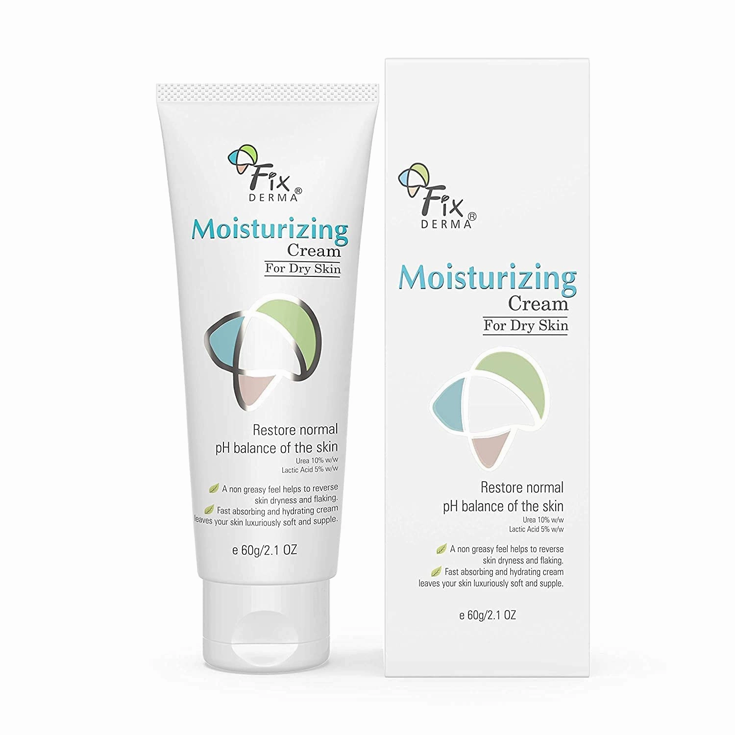 Fixerma Moisturizing cream, Daily Moisturizer for Dry & chapped skin, Provides Hydration and Moisturization, Non-Comedogenic & Non-Greasy formulation, 60g