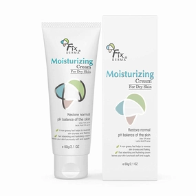 Fixerma Moisturizing cream, Daily Moisturizer for Dry & chapped skin, Provides Hydration and Moisturization, Non-Comedogenic & Non-Greasy formulation, 60g
