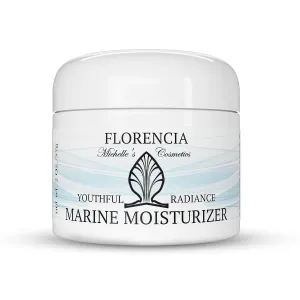 Florencia Marine Moisturizer - Youthful Radiance Face & Neck Cream - Hydrating, Wrinkle-Reducing, Firming Cream with Hyaluronic Acid for Men & Women, 2 oz