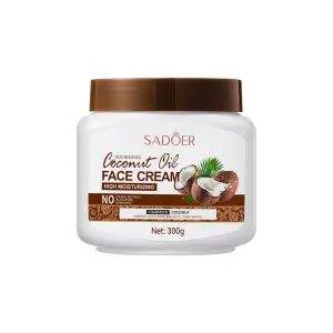 For SADOER Coconut Oil Nourishing Moisturizing Facial Creams,Face Moisturizer,Hydrating Facial Cream Lotion,Facial Skin Care Products,Brighten skin tone.Deeply moisturizes hydrates the skin 300g