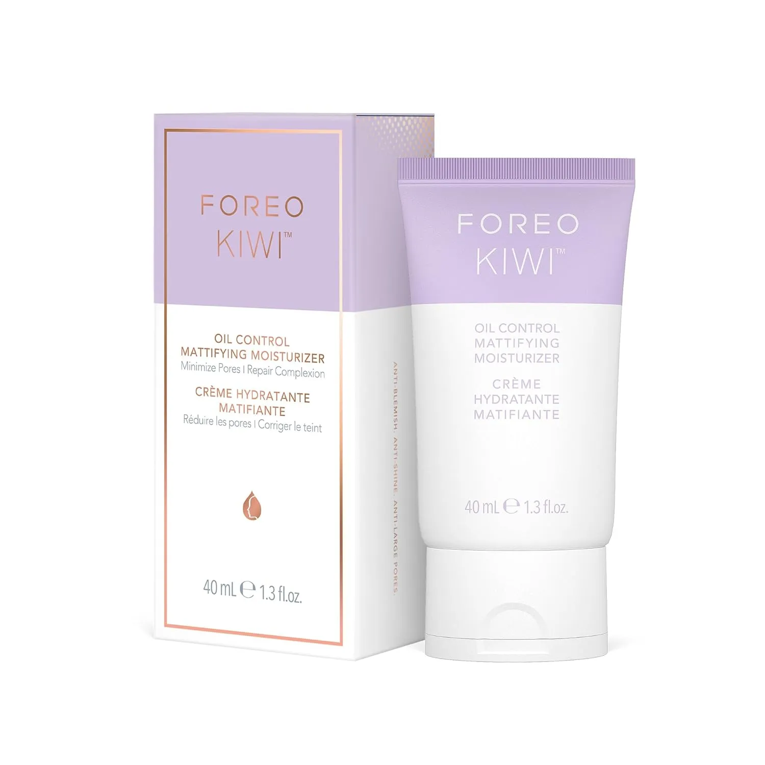 FOREO KIWI Oil Control Mattifying Moisturizer- Aftercare for Microdermabrasion Machine & Blackhead Extractor Pore Vacuum Skincare Tools- Oily skin with Acne- Dermatologist tested- Vegan, 1.35 Oz