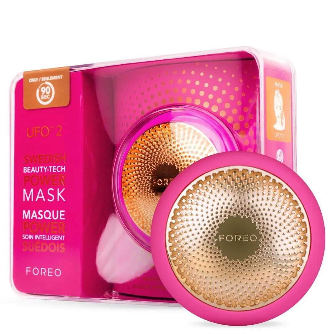 FOREO UFO 2 Supercharged Face Mask - Warming - Face Moisturizer - Dark Spot & Acne Scar Treatment for Face - Anti Aging – Nourishing – Fuchsia