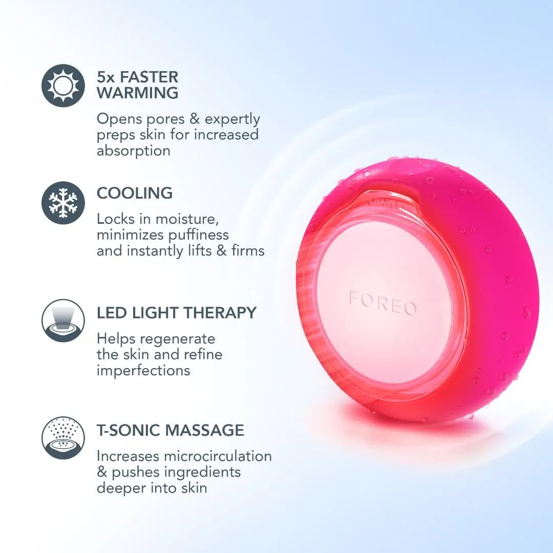 FOREO UFO 2 Supercharged Face Mask - Warming - Face Moisturizer - Dark Spot & Acne Scar Treatment for Face - Anti Aging – Nourishing – Fuchsia