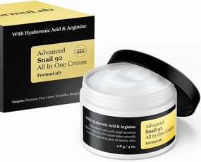 FORMULAB Advanced Snail 92 All In One Cream For Face, Snail Mucin Moisturizer Face Cream with Hyaluronic Acid, Glass Skin Moisturizer 4oz