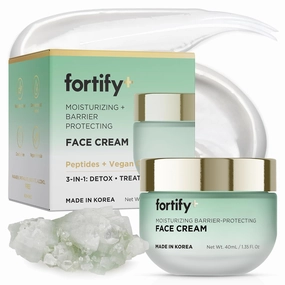Fortify 9-in-1 Face Cream w/Peptides & Vegan Collagen - Moisturizing   Barrier Protecting - Dermatologist Tested, Clean Beauty, All Skin Types - Anti-Aging Korean Skincare - 50mL/1.7Fl.Oz