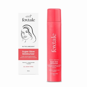 Fox-tale Vitamin C Super Glow Moisturizer with Niacinamide & Peptides, Visibly Reduces Pigmentation, Enhances Skins Radiance Instantly, For All Skin Types, Women & Men 50ml, Cream