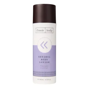 frank body Retinol Body Lotion | Vegan, Cruelty Free Anti-Aging Body Moisturizer | Reduce Appearance of Fine Lines & Hyperpigmentation with Retinol, Peptides & Berry Extracts | 4.73 fl oz / 140 mL