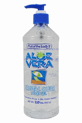 Fruit of the Earth Aloe Vera Crystal Clear Aloe Gel,20 oz (Pack of 2)