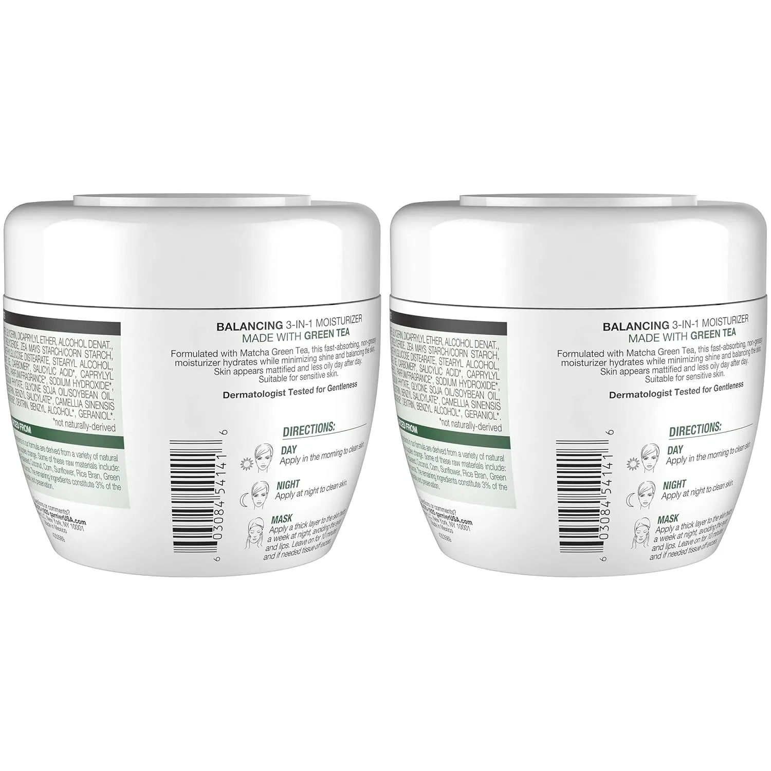 Garnier SkinActive 3-in-1 Face Moisturizer with Green Tea for Oily Skin, 2 Count
