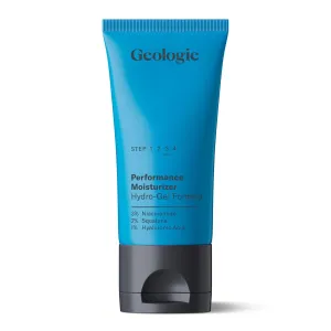 Geologie Oil Free Gel Moisturizer Cooling, Ultra Light Daily Face Moisturizer with Hyaluronic Acid, Niacinamide,and Squalane | 75 ML | 100 Day Supply