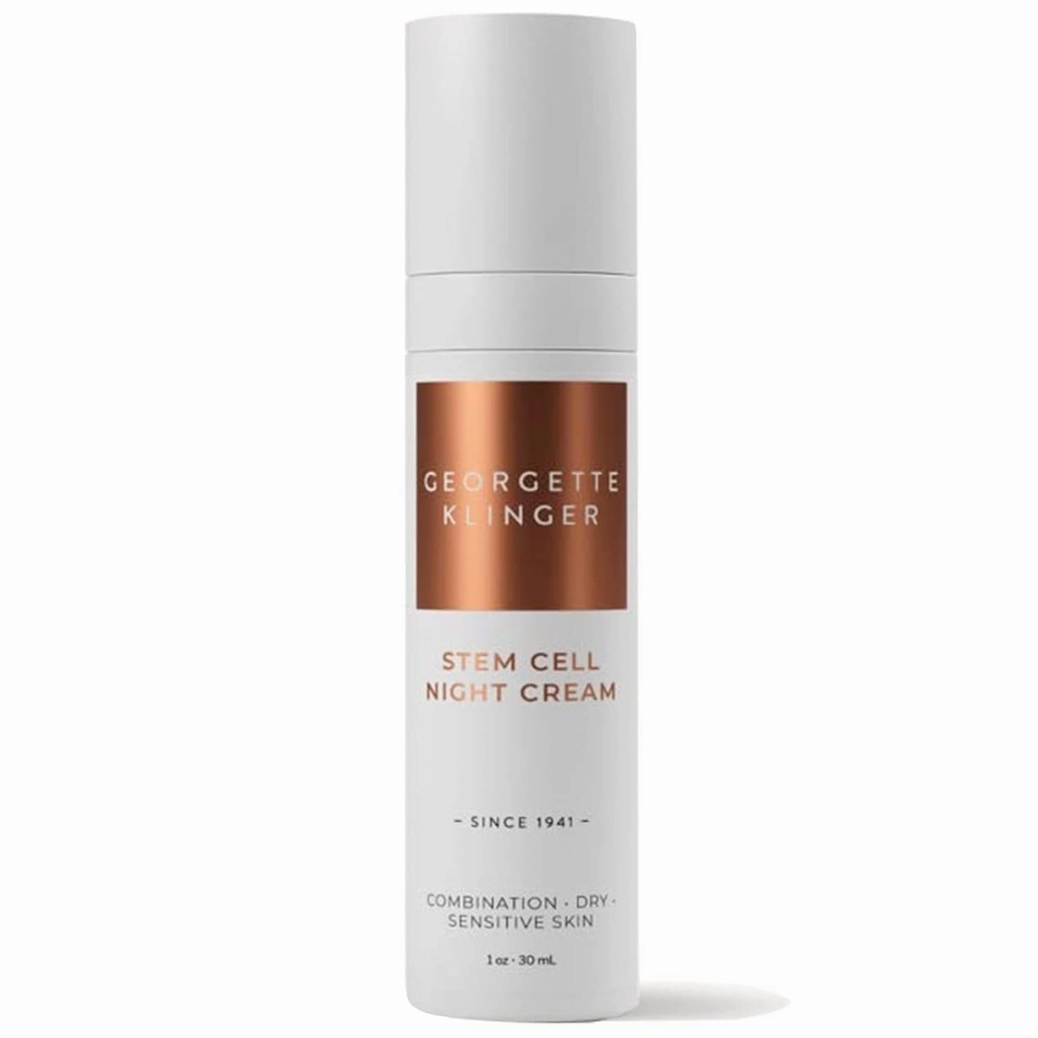 Georgette Klinger Stem Cell Night Cream - Overnight Face Cream Moisturizer for Anti-Aging, Fine Lines and Wrinkles - With Hydrating Hyaluronic Acid & Vitamin E - 1 oz