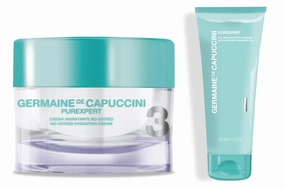 Germaine de Capuccini - Purexpert Dual Routine - Cleansing & Hydrating - Extra-Comfort Cleansing Gel 4.2 Oz   Hydrating Face Moisturizer 4.2 Oz