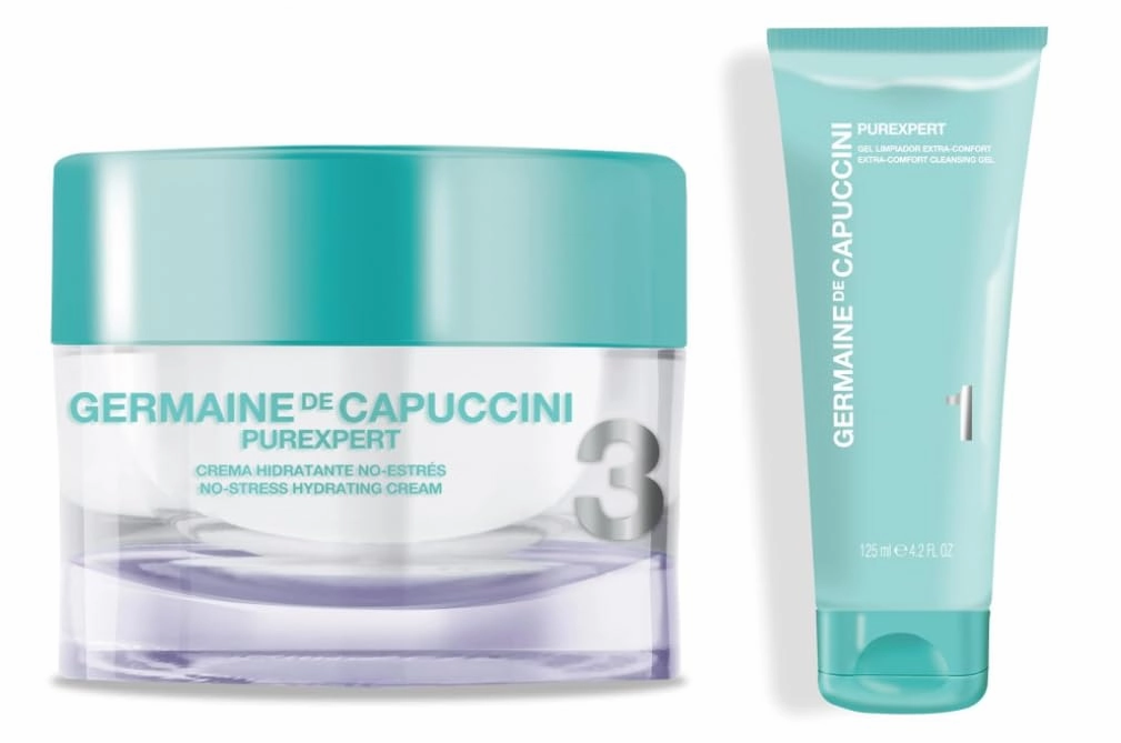 Germaine de Capuccini - Purexpert Dual Routine - Cleansing & Hydrating - Extra-Comfort Cleansing Gel 4.2 Oz   Hydrating Face Moisturizer 4.2 Oz