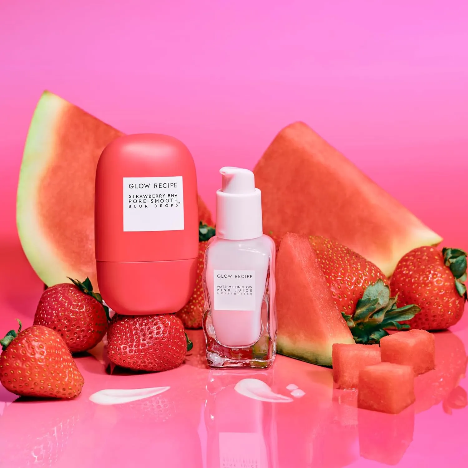 Glow Recipe Pink Juice Water Gel Face Moisturizer for Women, Men & Teens, Travel Size - Hydrating Hyaluronic Acid, Radiance Boosting, Oil-Free, Long-Lasting Korean Skin Care for Oily Skin (25ml)