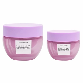 Glow Recipe Plum Plump Hyaluronic Acid Face Cream (50 ml)   Mini Travel Size (20 ml) - Daily Hydrating Skin Moisturizer to Plump, Balance, and Brighten Skin - Vegan Whipped Gel for a Daily, Dewy Glow