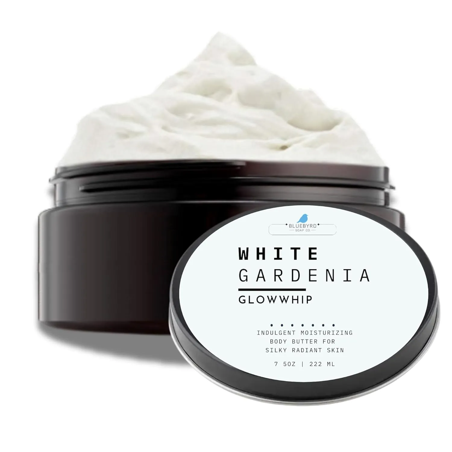 Glowwhip Body Butter – White Gardenia | Whipped Body Butter for Deep Hydration & Soft Skin | Non-Greasy, Fast-Absorbing Moisturizer with Beeswax, Aloe & Vitamin E | Floral Scent | 8 oz (Gardenia)