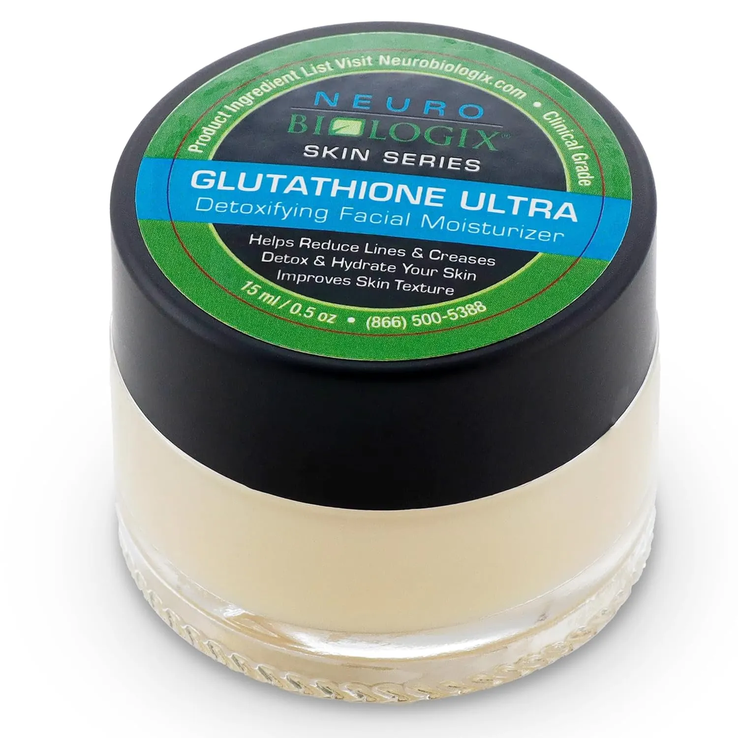Glutathione Ultra Detoxifying Facial Moisturizer 0.5oz – Radiance-Enhancing Face Moisturizer with L-Glutathione – Lightweight Night Cream to Help Even Skin Tone & Soften Texture – Travel-Friendly Size
