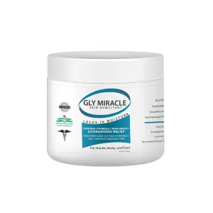 GLY MIRACLE Moisturizing Body Cream, 16 oz Jar - Non-Greasy Skin Humectant for Extremely Dry Skin, Hands, Body, and Feet, Light, Fresh Scent with Pure Glycerin for Nourishing Hydration