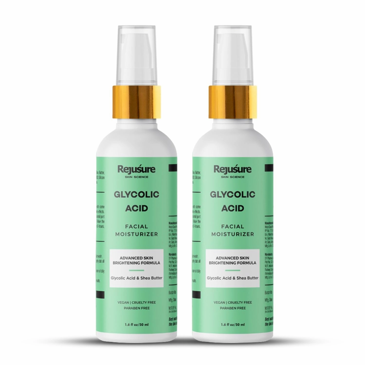 Glycolic Moisturiser Reduces Pigmentation, Dark Spots & Cream for Face - 50 ml (Pack of 2)