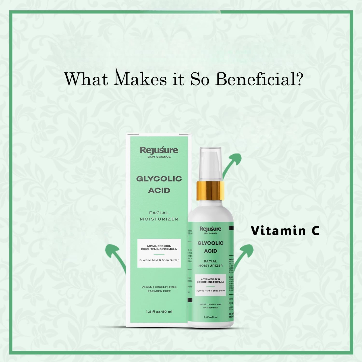 Glycolic Moisturiser Reduces Pigmentation, Dark Spots & Cream for Face - 50 ml (Pack of 2)