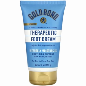 Gold Bond Foot Cream, Triple Action Relief 4 fl oz (118 ml)(Pack of 6)