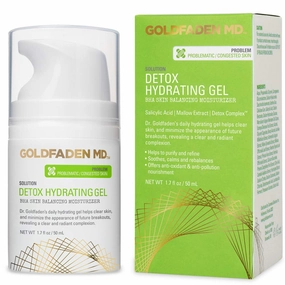 GOLDFADEN MD Detox Hydrating Gel for Face | BHA Skin Balancing Treatment Moisturizer w/Salicylic Acid & Mallow Extract| Helps Clear & Balance Oily, Problematic Skin 1.7 fl oz