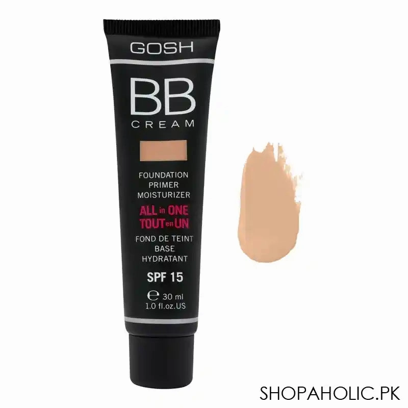 Gosh All-In-One BB Cream, Foundation   Primer   Moisturizer, SPF 15, 03 Warm Beige, 30ml