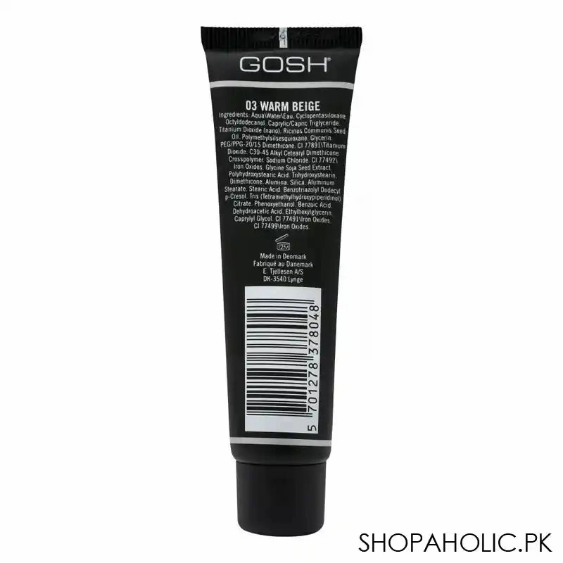 Gosh All-In-One BB Cream, Foundation   Primer   Moisturizer, SPF 15, 03 Warm Beige, 30ml