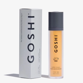 GOSHI Super Vitamin Face Moisturizer for All Skin Types 1.75 oz - Nourishing Face Cream Infused with Sesame Oil, Vitamin E and More Plant Extracts - Made in Japan