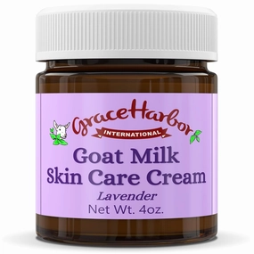 Grace Harbor Goat Milk Skin Care Cream – Lavender Nighttime Facial Moisturizer for Women – Natural, Essential Oils, Deep Hydration for Dry Skin – Eye Cream – 4oz