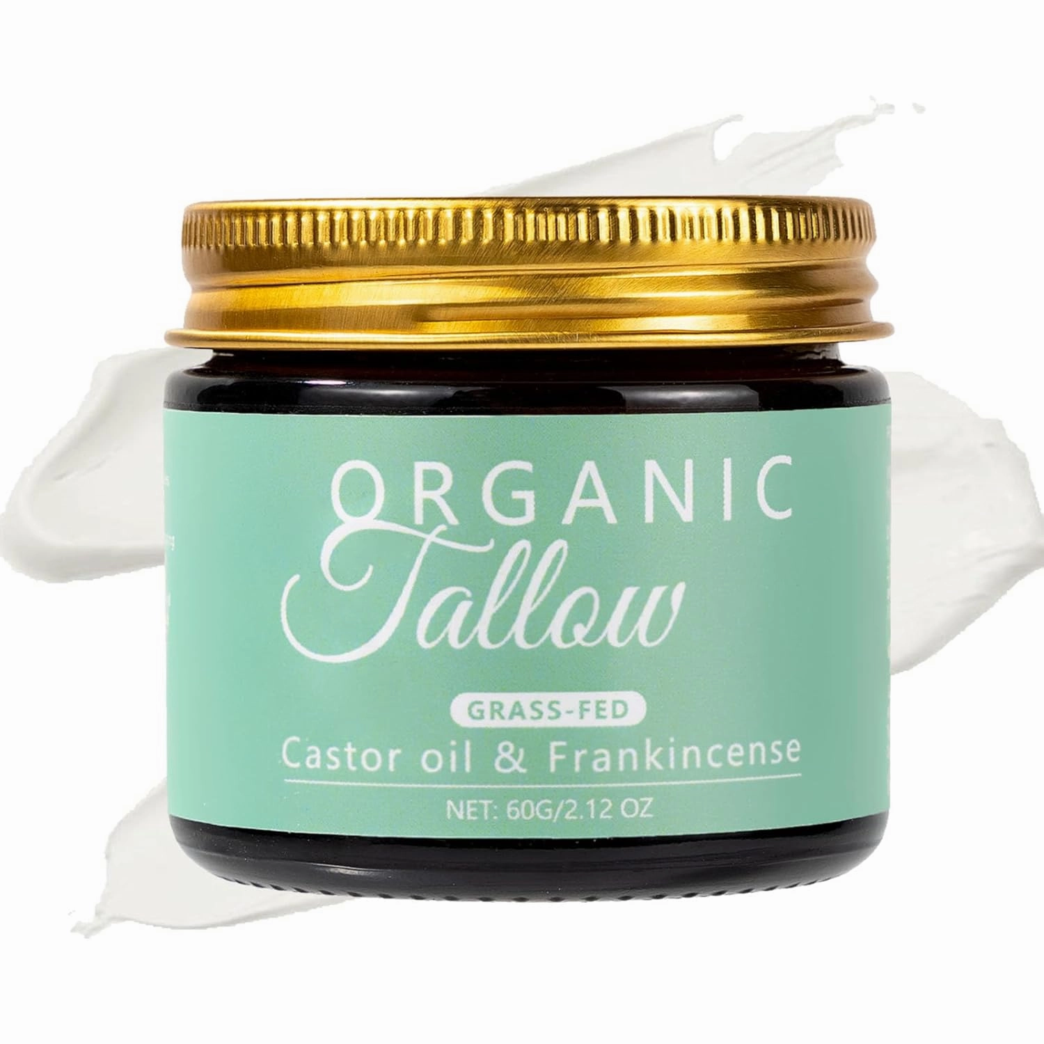 Grass-fed Beef Tallow with Frankincense Oil & Castor oil, Organic Tallow and Manuka Honey Face Moisturizer for Skin, Hydrating & Nourishing Balm for Sensitive Skin (1)