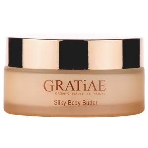 Gratiae organic beauty by nature silky body butter, anti aging skin care shea butter, moisturizer, hydrating stretch mark cream, firming, neck & Décolleté, Apple, Green Tea, and Ginger 5.95Fl.oz