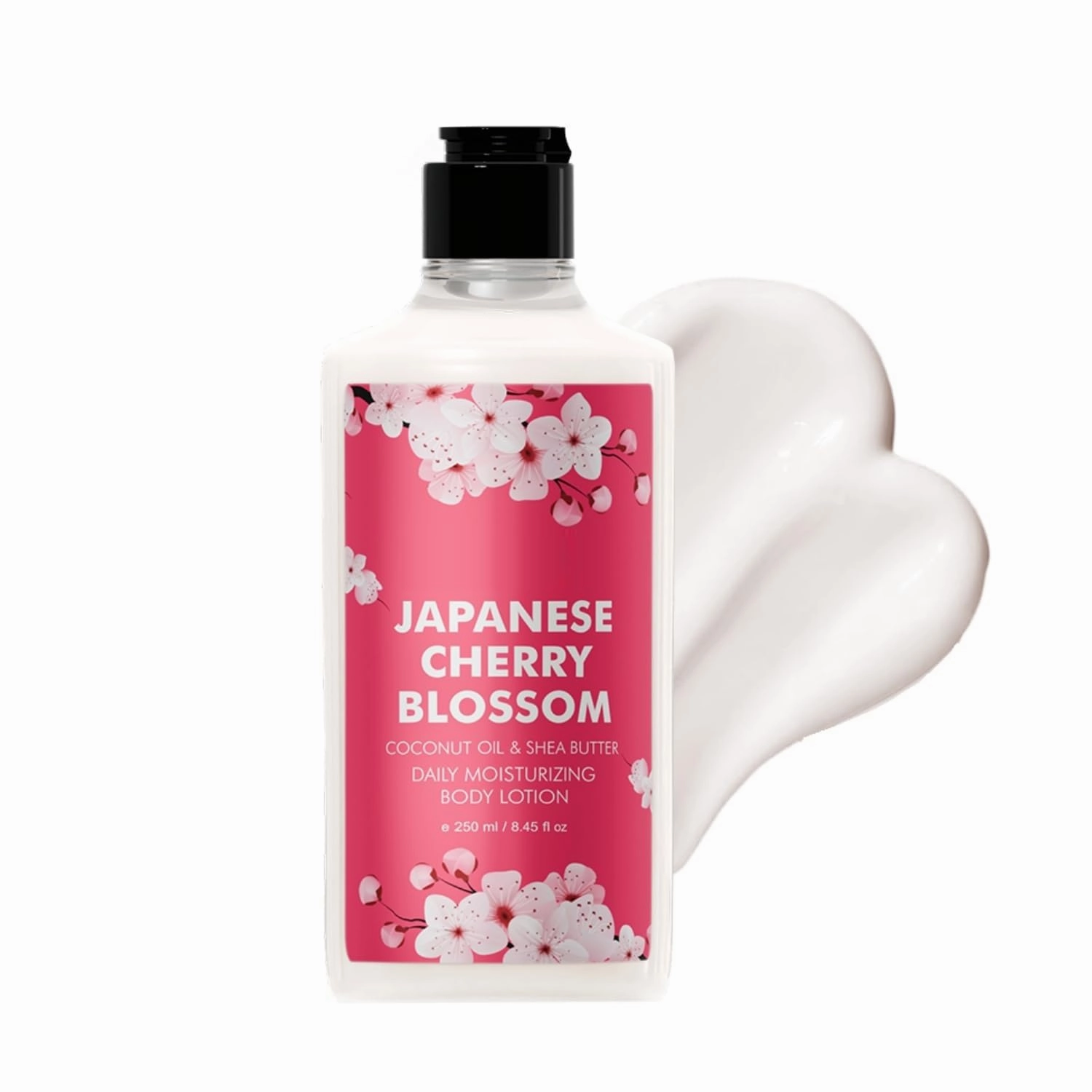 GT Japanese Cherry Blossom Body Lotion - Nourishing Moisturizer Cream for Dry Skin - Suitable for Men and Women with Jojoba Oil, Shea Butter & Vitamin E - 250ml