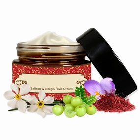 GT Zafrani Nargis Natural Vitamin C Saffron & Nargis Anti Aging Elixir Cream, | Glowing & Radiant Skin | Ayurvedic Day & Night Face Cream Moisturizer For Woman & Men | All Skin | 50gm