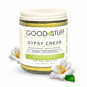 Gypsy Cream | Body and Face Moisturizer for Women | Body Cream for Dry Skin | Beargrass Body Lotion | Organic Hemp Oil & Hot Spring Water Facial Moisturizer - 8 oz
