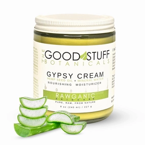 Gypsy Cream | Body and Face Moisturizer for Women | Body Cream for Dry Skin | Unscented Body Lotion | Organic Hemp Oil & Hot Spring Water Facial Moisturizer - 8 oz