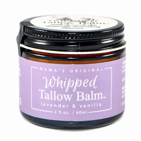 Handmade Whipped Tallow Balm, 100% Grass-fed Beef Tallow for Skin w/Organic Jojoba Oil, Natural Tallow Face Moisturizer, Relief For Dry Skin, Eczema, Baby, Chafing - 2 oz (Lavender & Vanilla)