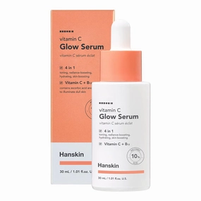 Hanskin Vitamin C Glow Serum with Ascorbic Acid, Dark Spot Remover for Face, Toning, Illuminates for Glowing Skin, Korean Skin Care [30ml]
