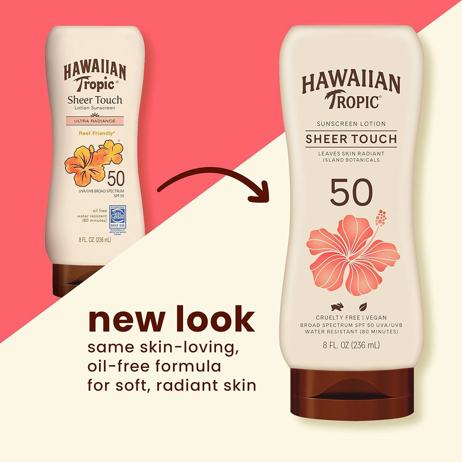 Hawaiian Tropic Sheer Touch Ultra Radiance SPF 50 Sunscreen Twin Pack & After Sun Body Butter with Coconut Oil, 8oz each