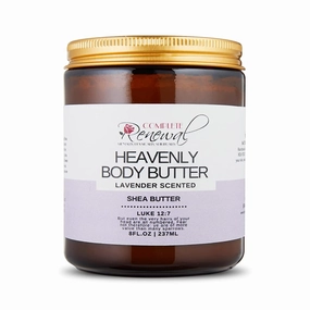 Heavenly Body Butter, Raw Shea Butter, Whipped Body Butter, Infused With Raw, Natural Butters & Essential Oils, Lavender Body Butter, 8 fl. Oz