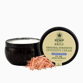 Hemp Daily Intensive Cream | Hemp Cream with Essential Oils | Vegan, Organic Ingredients | 5.0 Ounces (Sandalwood)