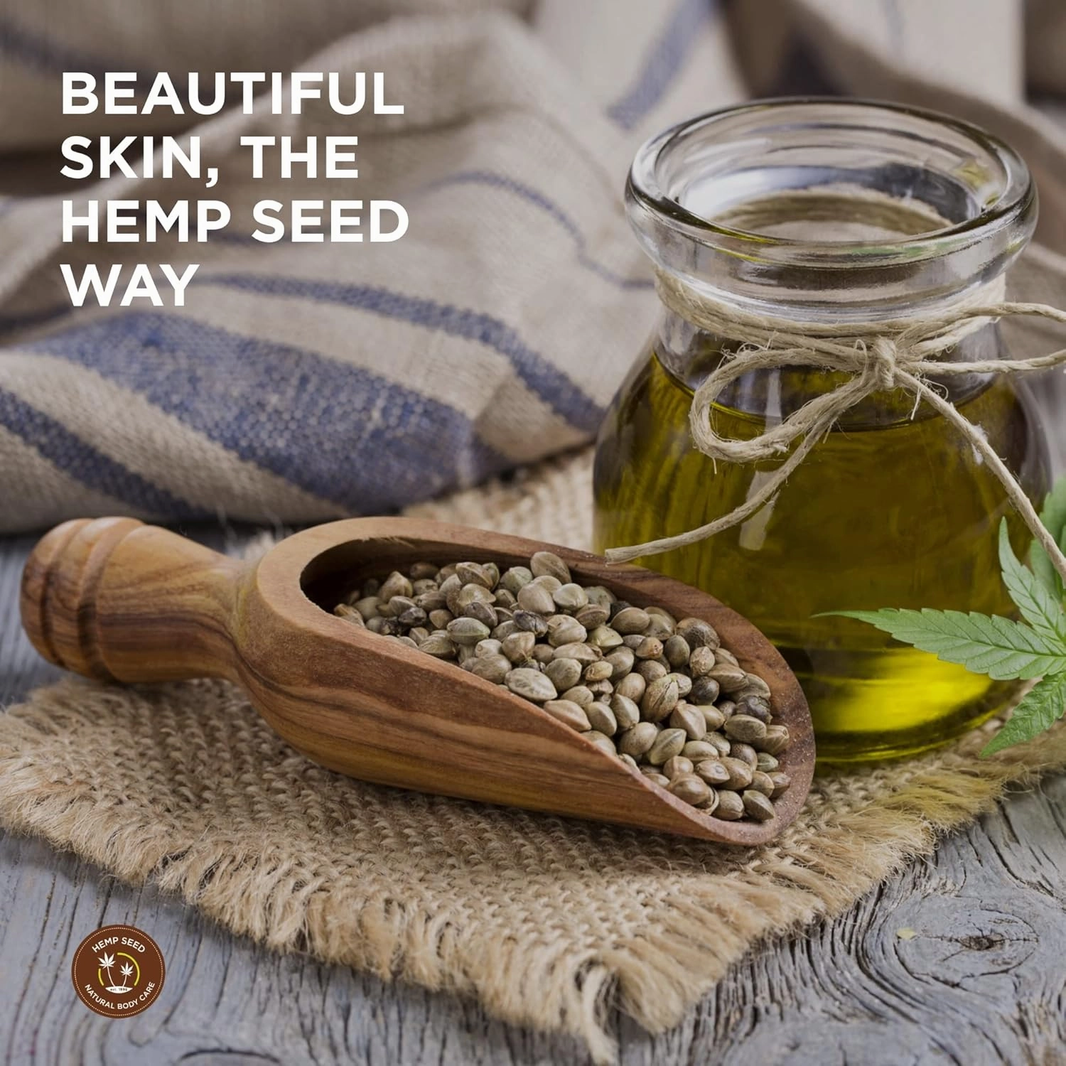 Hemp Seed Skin Butter - 8 oz. - Total Body Moisturizer - Hemp Seed Oil, Jojoba Oil, Shea Butter - Vegan & Cruelty Free
