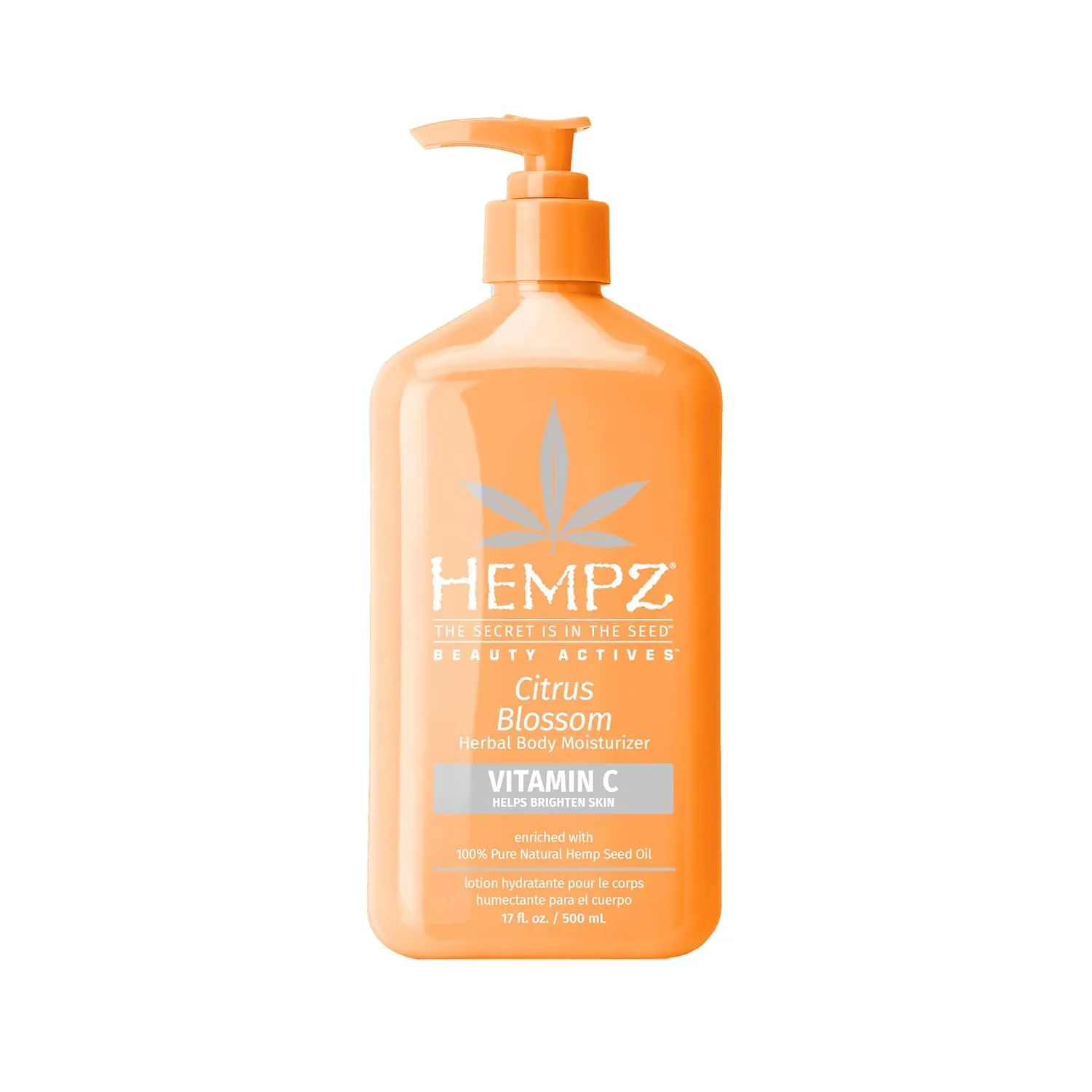 Hempz Body Lotion - Citrus Blossom Limited Edition Daily Moisturizing Cream, Shea Butter, Aloe, Orange Extract Body Moisturizer - Skin Care Products, Hemp Seed Oil - 17 Fl Oz