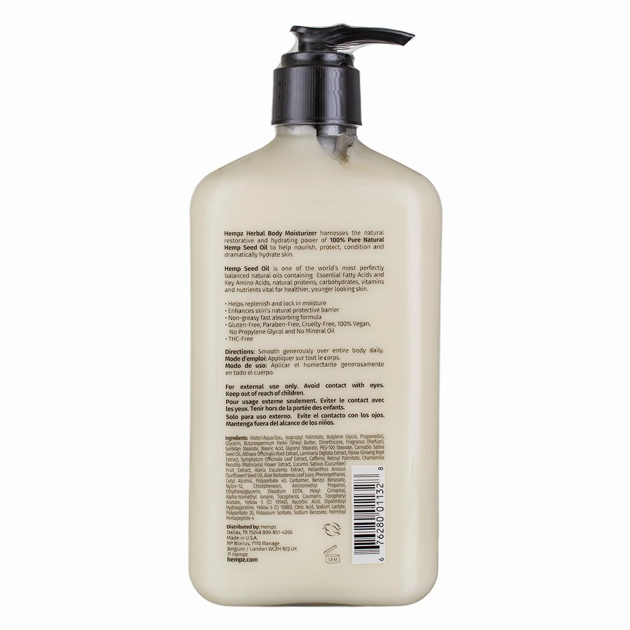 Hempz Body Moisturizer Age Defying 17 Ounce Pump (500ml) (Pack of 2)