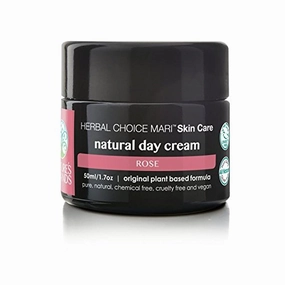 Herbal Choice Mari Natural Day Cream, Rose Like Scent; 1.7floz Glass