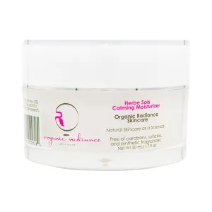 Herbe Sois Calming Moisturizer - Night Cream for Sensitive Skin | Organic Radiance Skincare's Redness Relief with Immortelle & Chamomile, Anti-Aging Moisturizer 1.7 oz