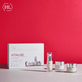 HL Holy Land Cosmetics Vitalise Anti Aging Home Kit - Intense Serum, Moisturizing Day cream and Moisturizer Night Cream all with Hyaluronic Acid, Special Hydration Treatment