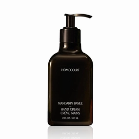 Homecourt Hand Cream, Non-Greasy Moisturizer for Hydrated, Nourished & Soft Hands, Dermatologist Tested, Clean Formula, Mandarin Basile, 12 fl oz