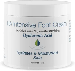 Hyalogic Hyaluronic Acid Foot Cream: Hydrates & Moisturizes Skin- Intensive Foot Moisturizer, Foot Lotion for Calluses & Dry Skin (4 oz.)